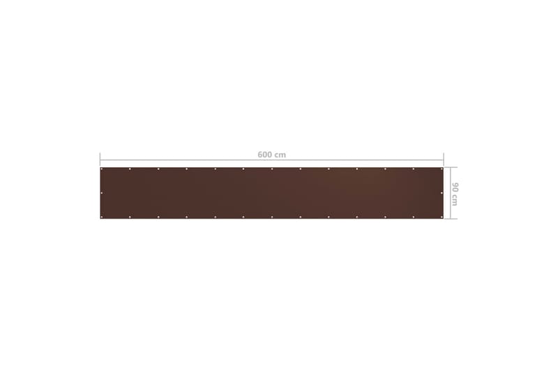 altanafskærmning 90x600 cm oxfordstof brun - Brun - Havemøbler - Solafskærmning - Altanafskærmning