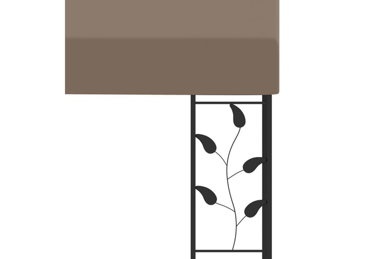 vægmonteret pavillon 4x3x2,5 m gråbrun - Gråbrun - Havemøbler - Solafskærmning - Havepavilloner - Komplet pavillon
