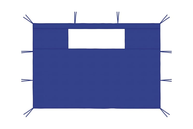 pavillonvægge med vinduer 2 stk. blå - Blå - Havemøbler - Solafskærmning - Havepavilloner - Pavillonvægge
