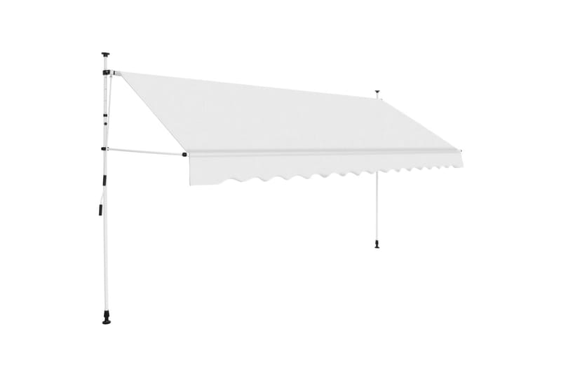 foldemarkise med manuel betjening 400 cm cremefarvet - Creme - Havemøbler - Solafskærmning - Markiser
