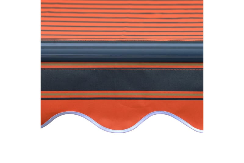 Manuel Foldemarkise Med Led 400X300 cm Orange Og Brun - Havemøbler - Solafskærmning - Markiser