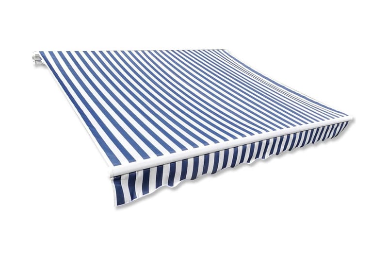 markisedug 450x300 cm blå og hvid - Blå - Havemøbler - Solafskærmning - Markiser - Markisetilbehør - Markise håndsving & markisestof