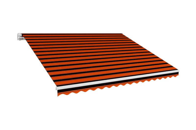 markisedug 450x300 cm kanvas orange og brun - Flerfarvet - Havemøbler - Solafskærmning - Markiser - Markisetilbehør - Markise håndsving & markisestof