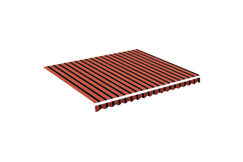 markisedug 4x3,5 m orange og brun - Flerfarvet - Havemøbler - Solafskærmning - Markiser