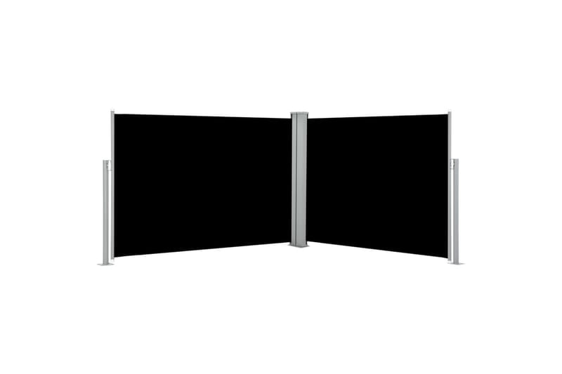 sammenrullelig sidemarkise 120 x 1000 cm sort