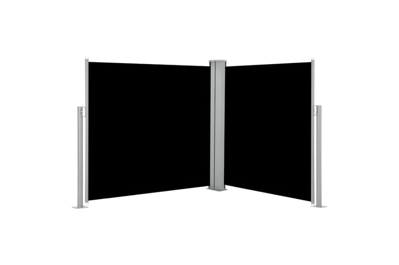 sammenrullelig sidemarkise 120 x 600 cm sort - Sort - Havemøbler - Solafskærmning - Markiser - Balkonmarkise
