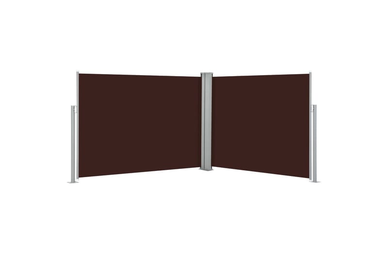 sammenrullelig sidemarkise 140 x 1000 cm brun - Brun - Havemøbler - Solafskærmning - Markiser - Sidemarkise