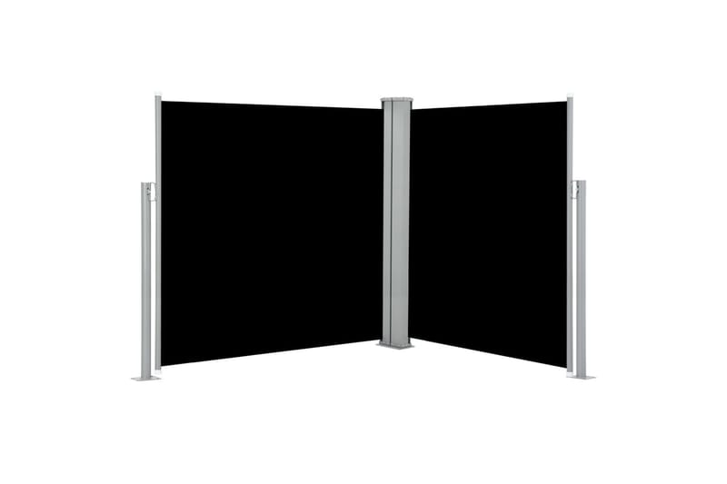 sammenrullelig sidemarkise 140 x 600 cm sort - Sort - Havemøbler - Solafskærmning - Markiser - Sidemarkise