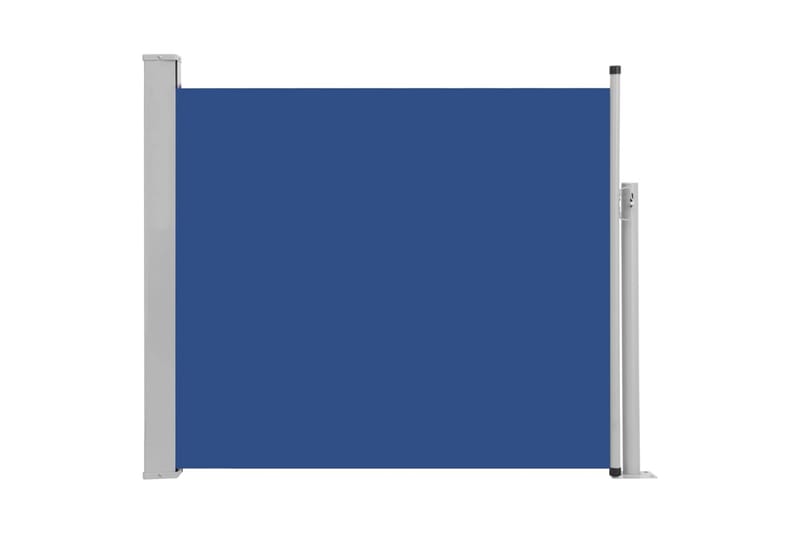Sammenrullelig Sidemarkise Til Terrassen 100 X 300 cm Blå - Blå - Havemøbler - Balkon - Sikkerhed & læhegn balkon - Altanafskærmning