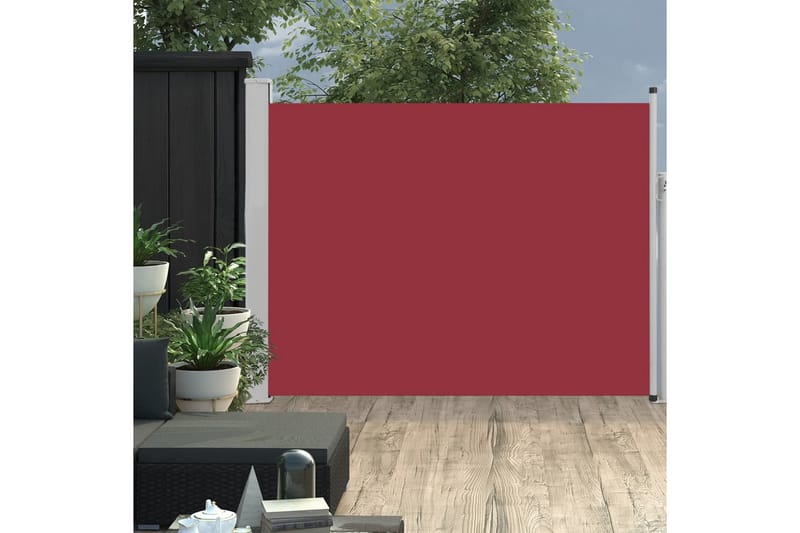 sammenrullelig sidemarkise til terrassen 140 x 500 cm rød - Rød - Havemøbler - Balkon - Sikkerhed & læhegn balkon - Altanafskærmning