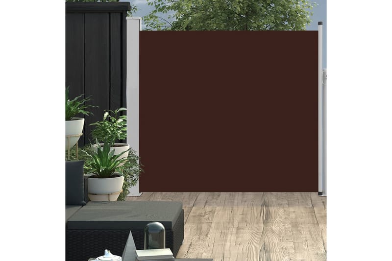 sammenrullelig sidemarkise til terrassen 170 x 300 cm brun - Brun - Havemøbler - Solafskærmning - Markiser - Sidemarkise