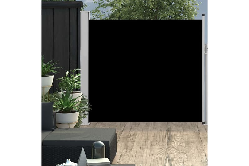 sammenrullelig sidemarkise til terrassen 170 x 300 cm sort - Sort - Havemøbler - Balkon - Sikkerhed & læhegn balkon - Altanafskærmning
