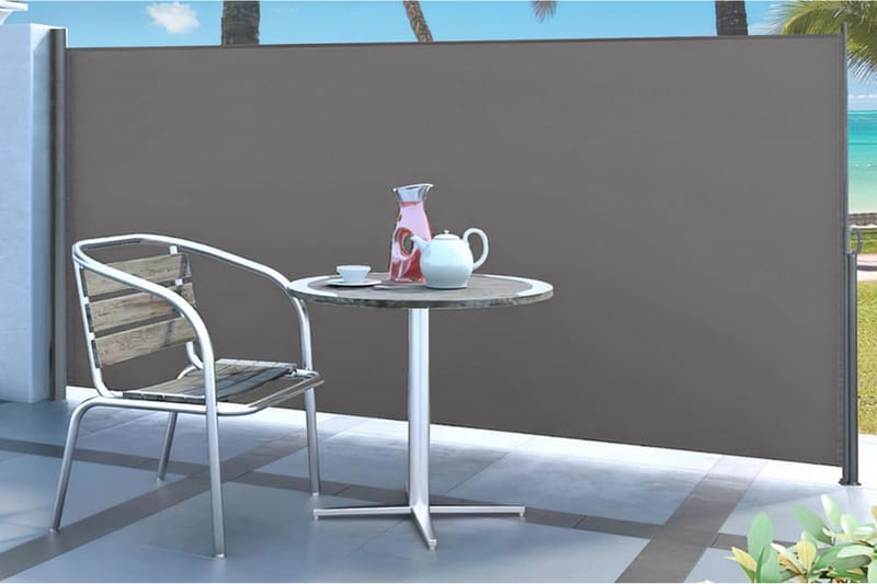 Sidemarkise 450x10x180 cm - Grå - Havemøbler - Balkon - Sikkerhed & læhegn balkon - Altanafskærmning