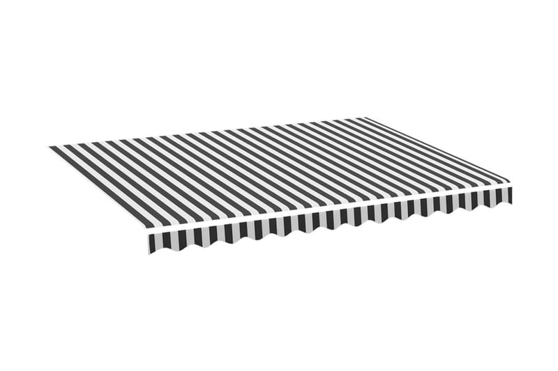udskiftningsdug til markise 3,5x2,5 m antracitgrå og hvid - Havemøbler - Solafskærmning - Markiser