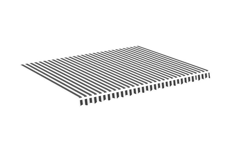 udskiftningsdug til markise 4,5x3,5 m antracitgrå og hvid - Havemøbler - Solafskærmning - Markiser