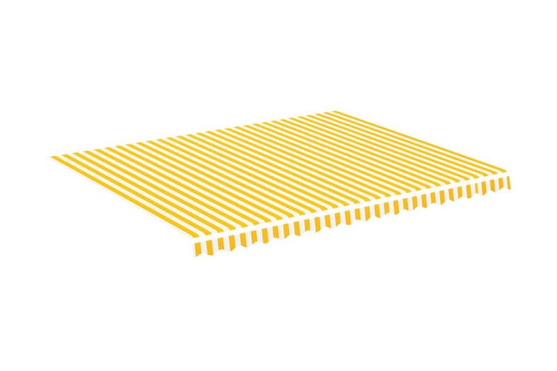 udskiftningsdug til markise 4,5x3,5 m gul og hvid - Havemøbler - Solafskærmning - Markiser