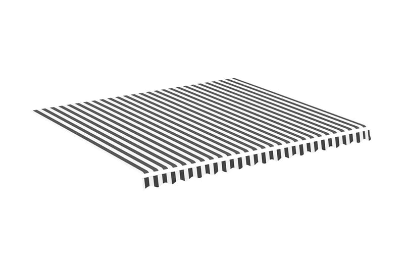 udskiftningsdug til markise 4x3,5 m antracitgrå og hvid - Havemøbler - Solafskærmning - Markiser