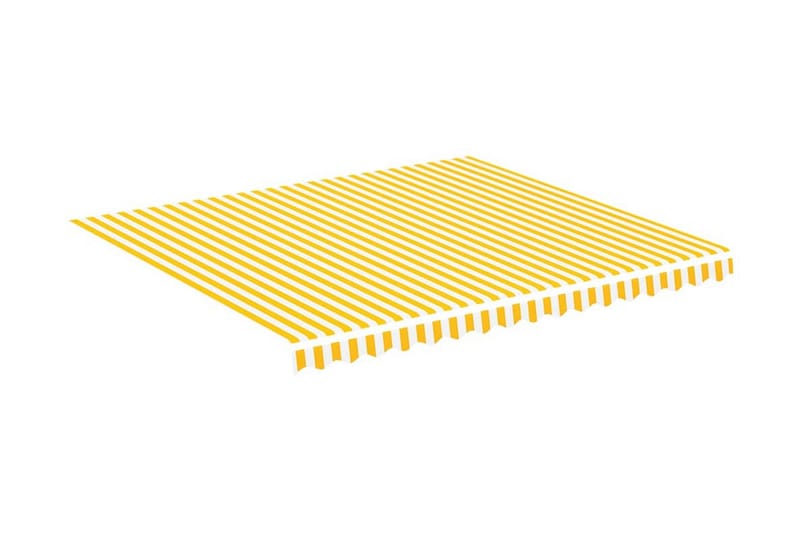 udskiftningsdug til markise 4x3,5 m gul og hvid - Havemøbler - Solafskærmning - Markiser
