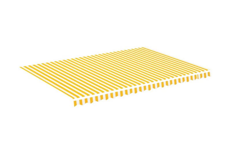 udskiftningsdug til markise 5x3,5 m gul og hvid - Havemøbler - Solafskærmning - Markiser