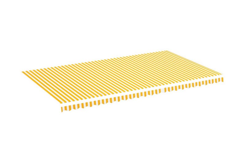 udskiftningsdug til markise 6x3,5 m gul og hvid - Havemøbler - Solafskærmning - Markiser