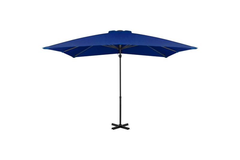 hængeparasol med aluminiumsstang 250x250 cm azurblå - Blå - Havemøbler - Solafskærmning - Parasoller - Hængeparasol