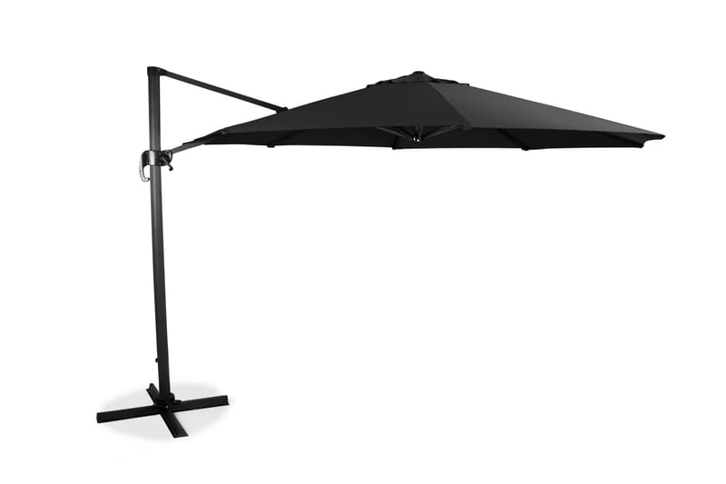 Hængeparasol XL 350cm - Sort - Havemøbler - Solafskærmning - Parasoller - Hængeparasol