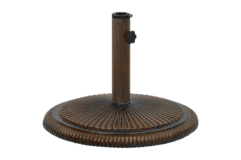 parasolfod 45x45x30 cm støbejern bronzefarvet - Brun - Havemøbler - Solafskærmning - Parasoller - Parasolfod