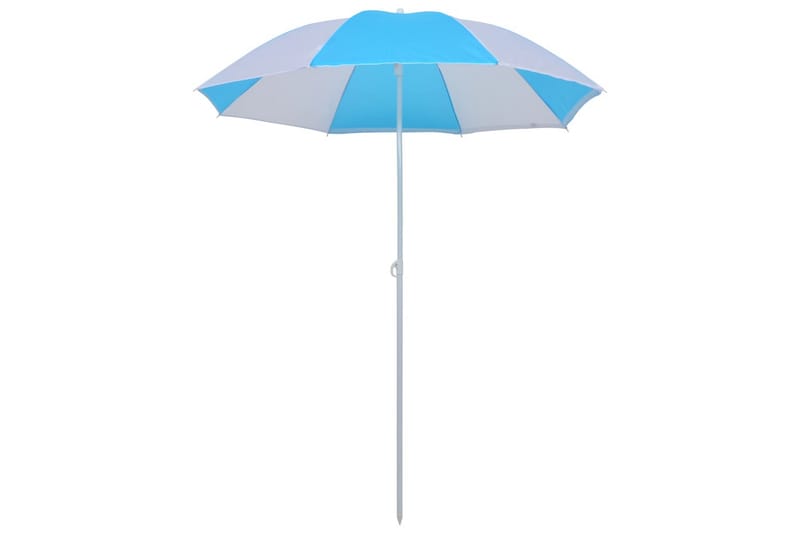 Strandparasol/Strandtelt 180 cm Stof Blå Og Hvid - Flerfarvet - Havemøbler - Solafskærmning - Parasoller - Strandparasol
