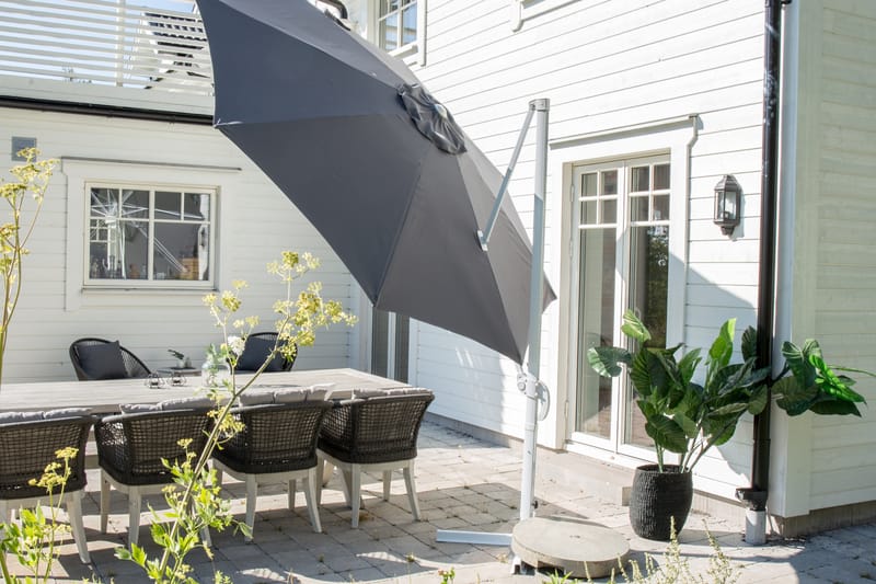 Leeds Parasol 250 cm Hvid/Grå - Venture Home - Havemøbler - Solafskærmning - Parasoller