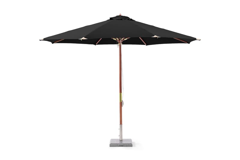 Parasol træ - sort - Havemøbler - Solafskærmning - Parasoller