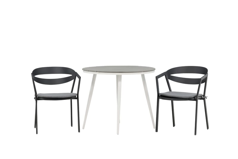Break Cafesæt Rund 90 cm + 2 Slit Spisestol - Venture Home - Havemøbler - Udendørsgruppe - Cafesæt