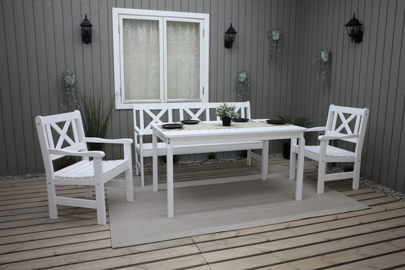 Olivo Spisebordssæt - Hvid - Havemøbler - Udendørsgruppe - Havesæt