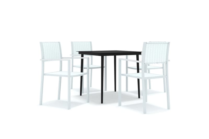 spisebordssæt til haven 5 dele hvid - Hvid - Havemøbler - Udendørsgruppe - Havesæt