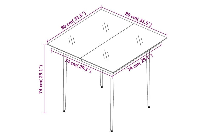 spisebordssæt til haven 5 dele sort - Sort - Havemøbler - Udendørsgruppe - Havesæt