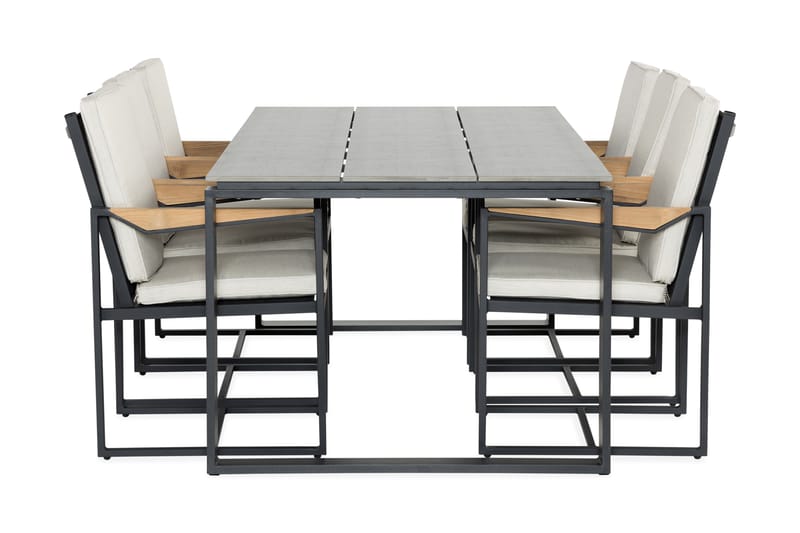 Turieno Spisebordssæt 210 cm + 6 Östermalm Spisebordsstole - Havemøbler - Udendørsgruppe - Havesæt