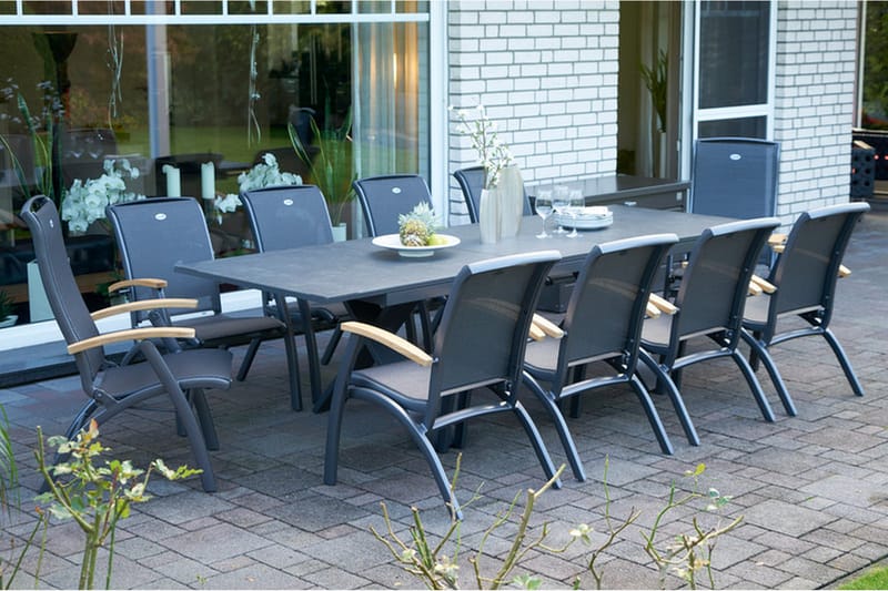 Xanadu / da Vinci Spisebordssæt 10 Stole Udvideligt - Grå - Havemøbler - Udendørsgruppe - Havesæt