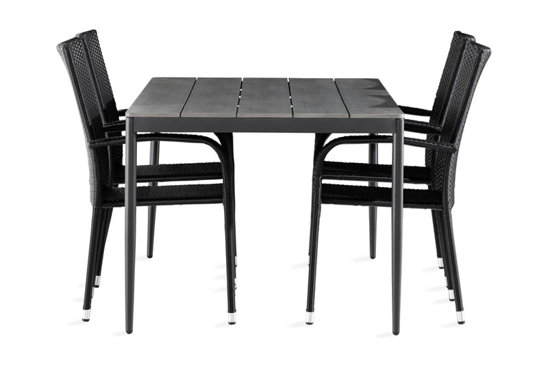 zaide Spisebordsæt 150 cm + 4 stk Thor Light - Havemøbler - Udendørsgruppe - Havesæt
