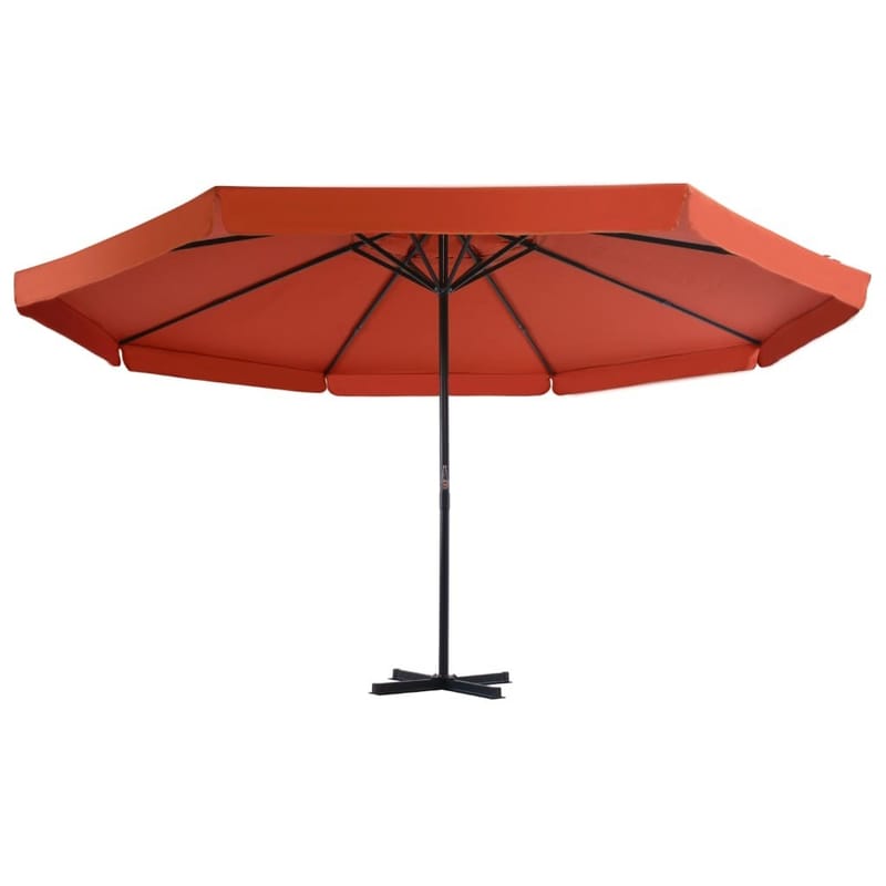 Udendørs Parasol Aluminiumsstang 500 Cm Terracotta - Orange - Havemøbler - Solafskærmning - Parasoller