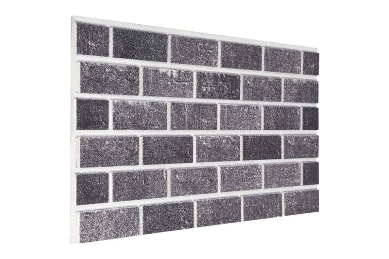 3D-vægpaneler 10 stk. murstensdesign EPS sort og grå - Hus & renovering - Byggeri - Gulv, væg & tag - Gulv & vægbeklædning - Vægpanel & panelplade