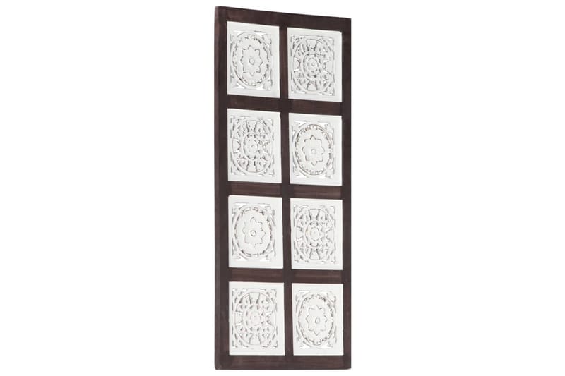 håndskåret vægpanel 40x80x1,5 cm MDF brun og hvid - Brun - Hus & renovering - Byggeri - Gulv, væg & tag - Gulv & vægbeklædning - Vægpanel & panelplade