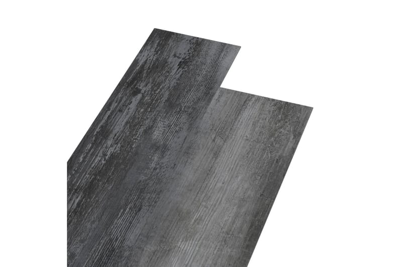 selvklæbende gulvbrædder 4,46 mÂ² 3 mm PVC skinnende grå