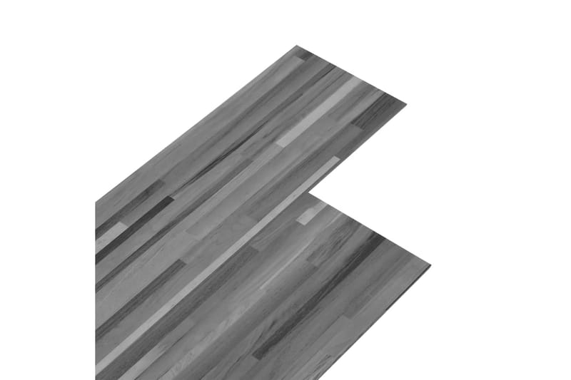 selvklæbende gulvbrædder 5,02 mÂ² 2 mm PVC gråstribet - Grå - Havemøbler - Balkon - Balkongulv - Træflise balkon