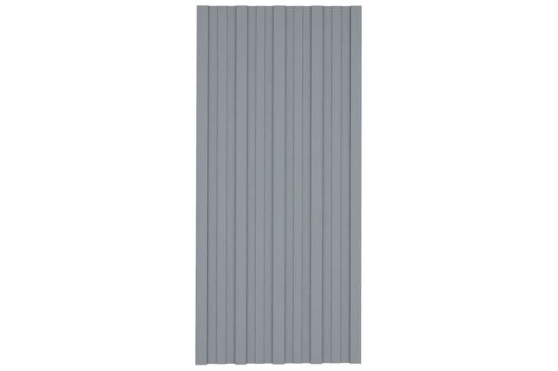 tagplader 12 stk. 100x45 cm galvaniseret stål sølvfarvet - Hus & renovering - Byggeri - Gulv, væg & tag - Tag & isolering - Entrétag & skærmtag