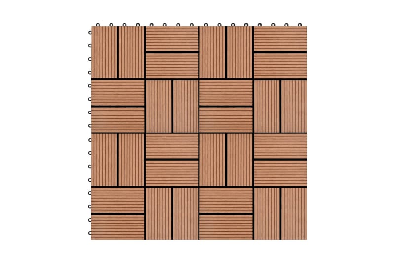 Terrassefliser 22 Stk. 30x30 cm 2 M2 Wpc Brun - Hus & renovering - Byggeri - Træ & tømmer - Træfliser & træbrædder - Træflise & gulv træflise