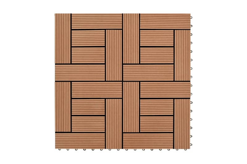 Terrassefliser 22 Stk. 30x30 cm 2 M2 Wpc Brun - Hus & renovering - Byggeri - Træ & tømmer - Træfliser & træbrædder - Træflise & gulv træflise