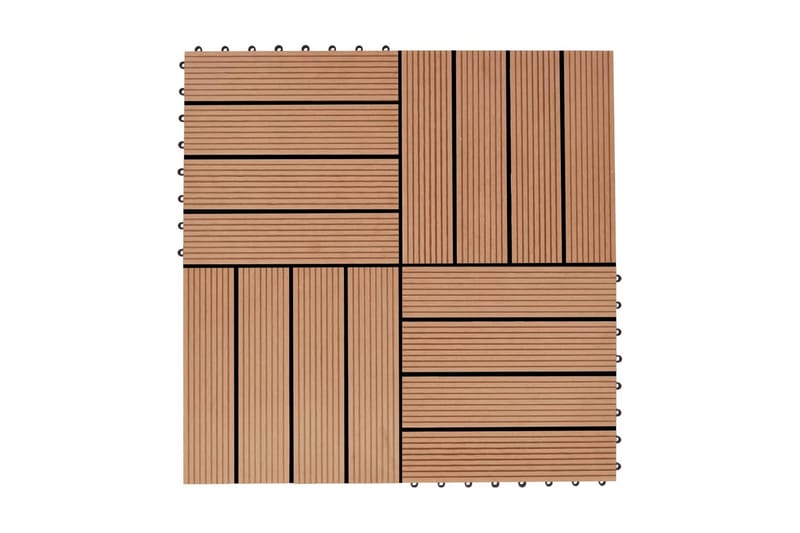 Terrassefliser 22 Stk. 30x30 cm 2 M2 Wpc Teakfarve - Hus & renovering - Byggeri - Træ & tømmer - Træfliser & træbrædder - Træflise & gulv træflise