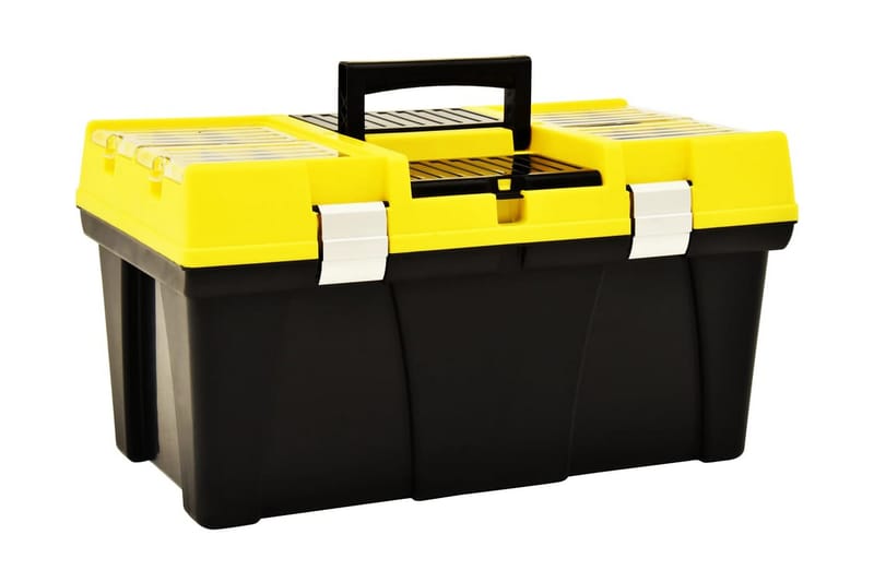 værktøjskasse 595x337x316 mm plastik gul - Gul - Hus & renovering - Verktøj & maskiner - Værktøjsopbevaring - Værktøjskasse