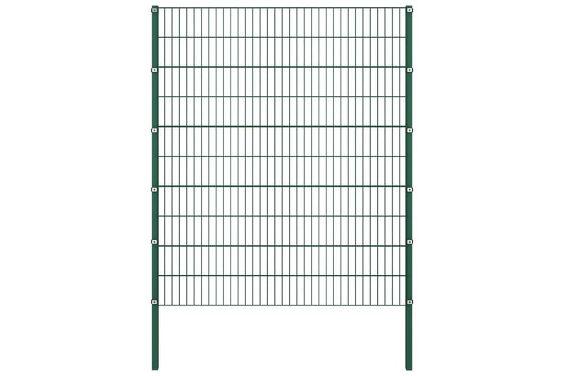 hegnspanel med stolper 1,7 x 2 m jern grøn - Grøn - Hus & renovering - Indsynsbeskyttelse & indhegning - Hegn - Havehegn & panelhegn