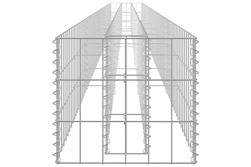 gabion-højbed 450x30x30 cm galvaniseret stål - Sølv - Hus & renovering - Indsynsbeskyttelse & indhegning - Mur - Gabion