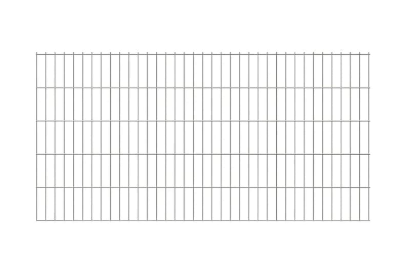 2D panel til havehegn, 2.008x1.030 mm, sølvfarvet - Sølv - Hus & renovering - Indsynsbeskyttelse & indhegning - Stakit - Stakitstolper